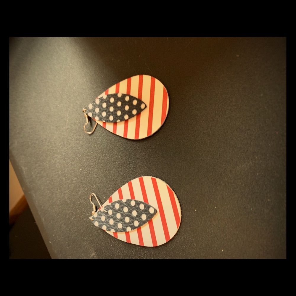 Large leather earrings